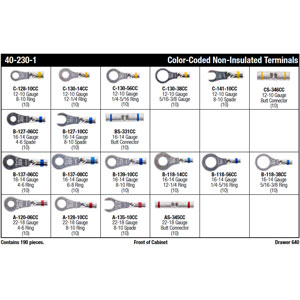 Color-Coded Non-Insulated Terminal Assortment