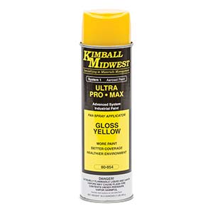 Gloss Yellow Ultra Pro•Max Oil-Based Enamel Spray Paint w/ Fan Spray - 20 oz. Can
