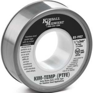 Kim-Temp Stainless Steel PTFE Tape