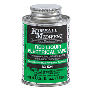 Liquid Electrical Tape - Red - Brush Top Can - 4 oz.