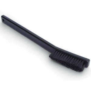 6-1/2" x 1/2" Mini Bent Handle Black Nylon Scratch Brush