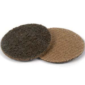4" Coarse Brown Scotch-Brite Hook & Loop Aluminum Oxide Surface Conditioning Disc