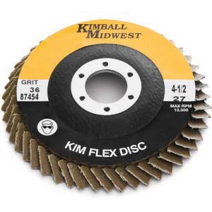 4-1/2" x 5/8"-11 120 Grit Type 27 Kim-Flex Flap Disc